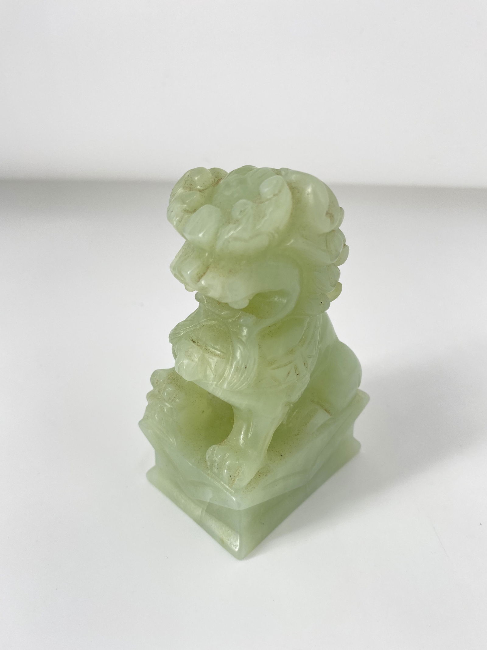 CHINESE HAND CARVED JADE FOO DOG (1 of 5)