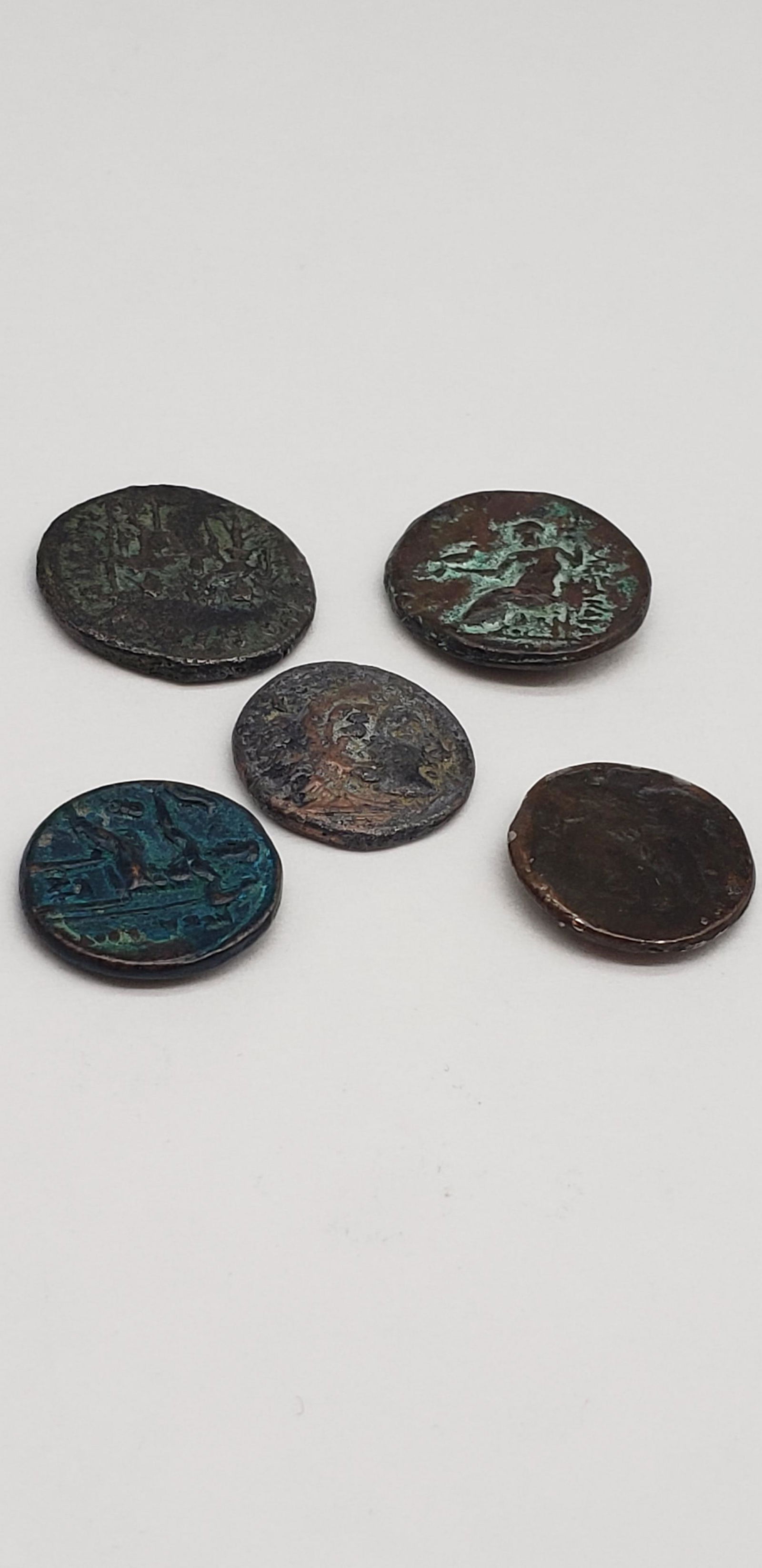 SET OF 5 EGYPTIAN SHIP WRECKED COINS (1 of 2)
