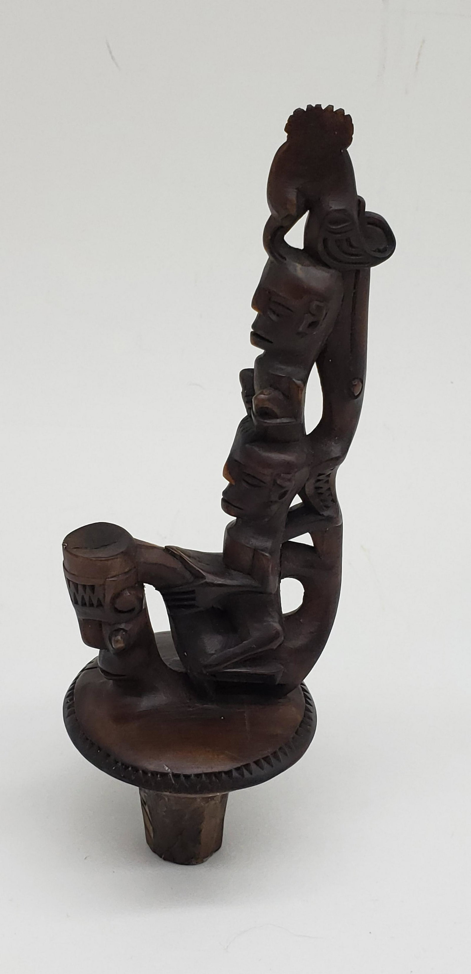 HAND CARVED ROSEWOOD BOTTLE STOPPER (1 of 3)