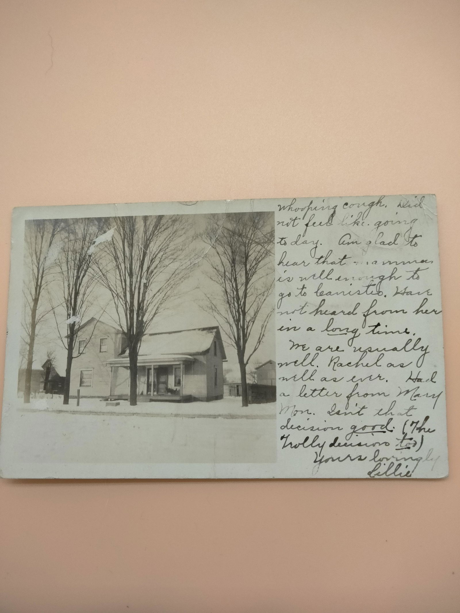 ANTIQUE 1908 MADE FROM ORIGINAL PHOTOGRAPH POSTCARD (1 of 2)