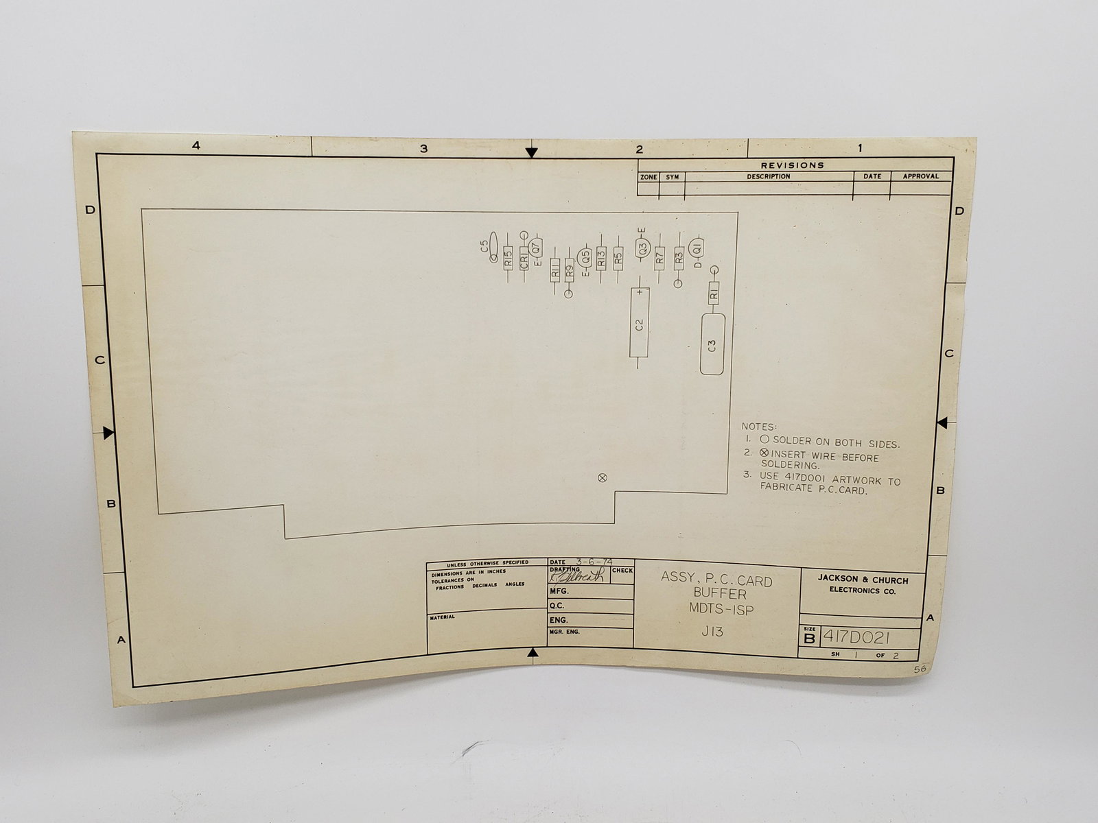 NASA APOLLO BLUEPRINT SCHEMATIC (1 of 6)