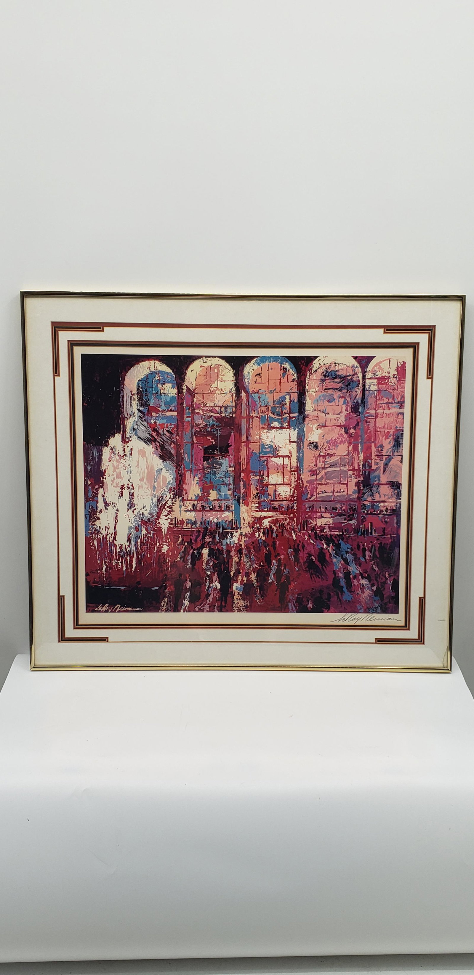 LEROY NEIMAN PRINT: LEROY NEIMAN PRINT PENCIL SIGNED LOWER RT SMALL BREAK ON GLASS ONLY. LOWER RT CORNER. SHOWN. 25 1/2" X 21 1/2" FRAME 29 1/4" X 33" All items Located in Hollywood Florida Warehouse. Thank you for your 