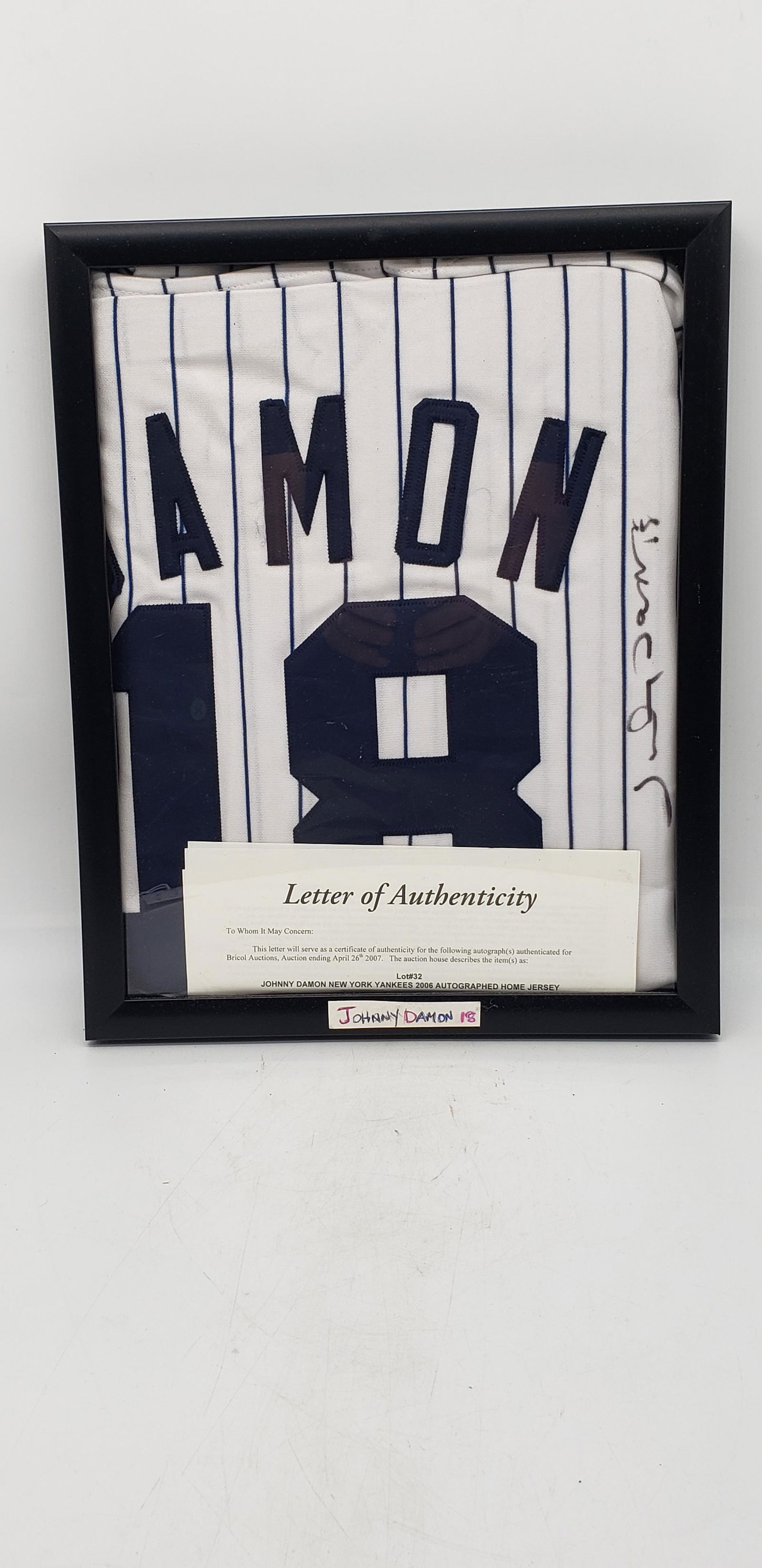 JOHNNY DAMON AUTOGRAPHED JERSEY (1 of 2)