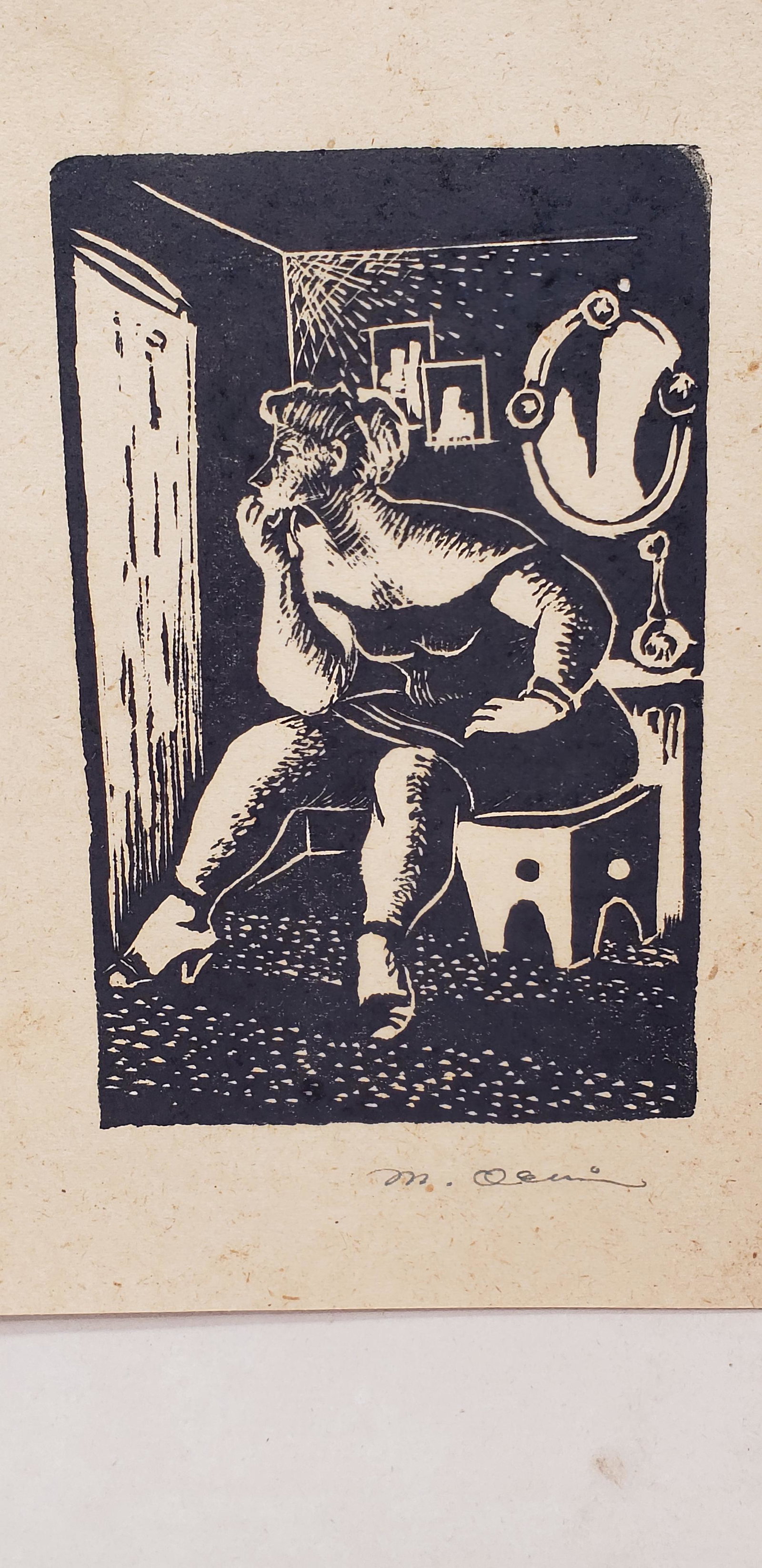 MARTI DENIS OAK WOODBLOCK PRINT "CORISTA": MARTI DENIS CUBA OAK WOODBLOCK PRINT TITLED "CORISTA" 6" X 4 1/2" All items Located in Hollywood Florida Warehouse. Thank you for your inquiry about shipping your precious item/items purchased at Puck