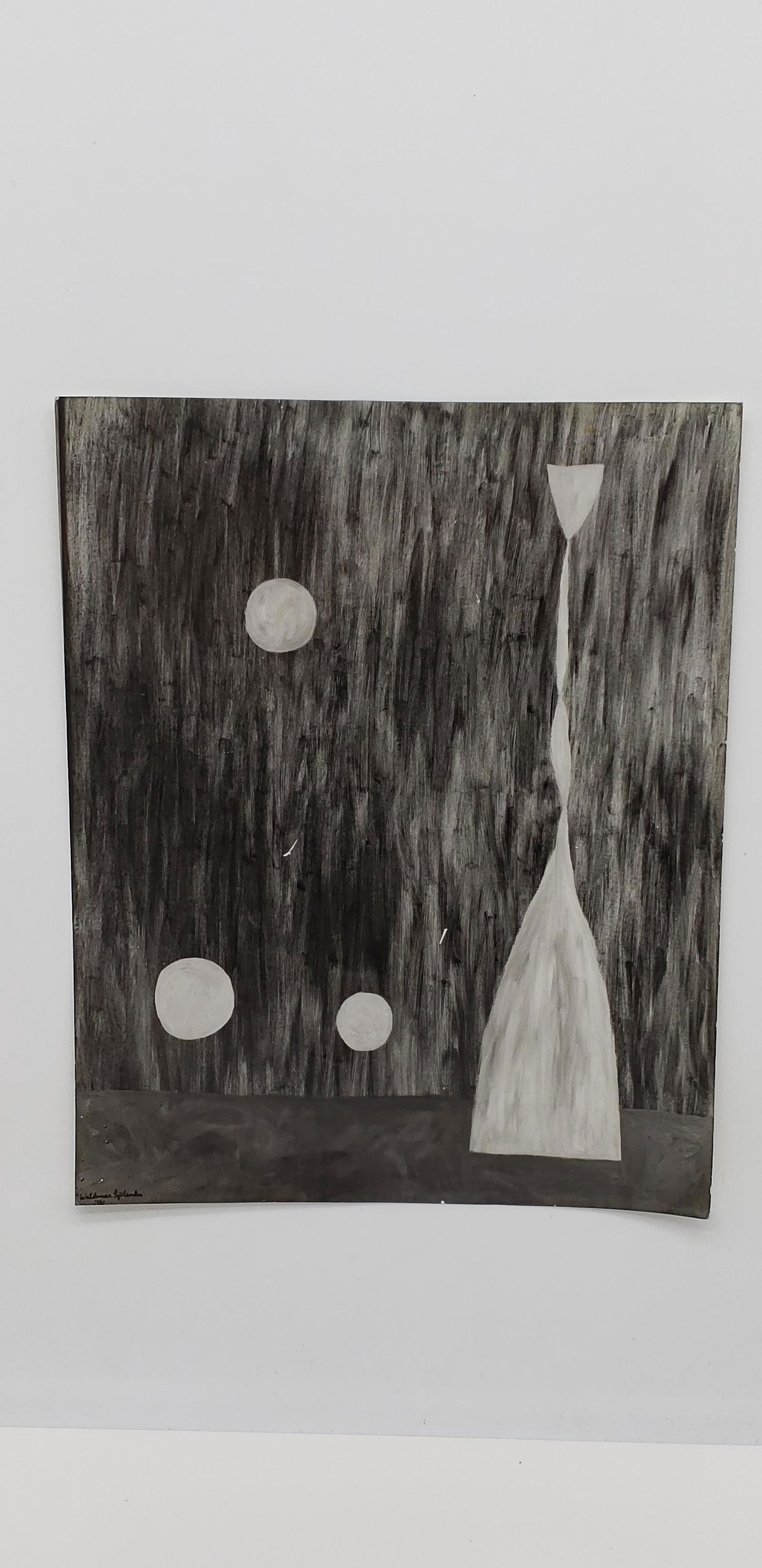 LOLA ALVAREZ BRAVO PHOTO OF A WALDEMAR SJOLANDER: LOLA ALVAREZ BRAVO (1903-1993) PHOTO OF A WALDEMAR SJOLANDER PAINTING. SIGNED. 8" X 10"Lola Ãlvarez Bravo (3 April 1903 â€“ 31 July 1993) was the first Mexican female photographer and a key fi