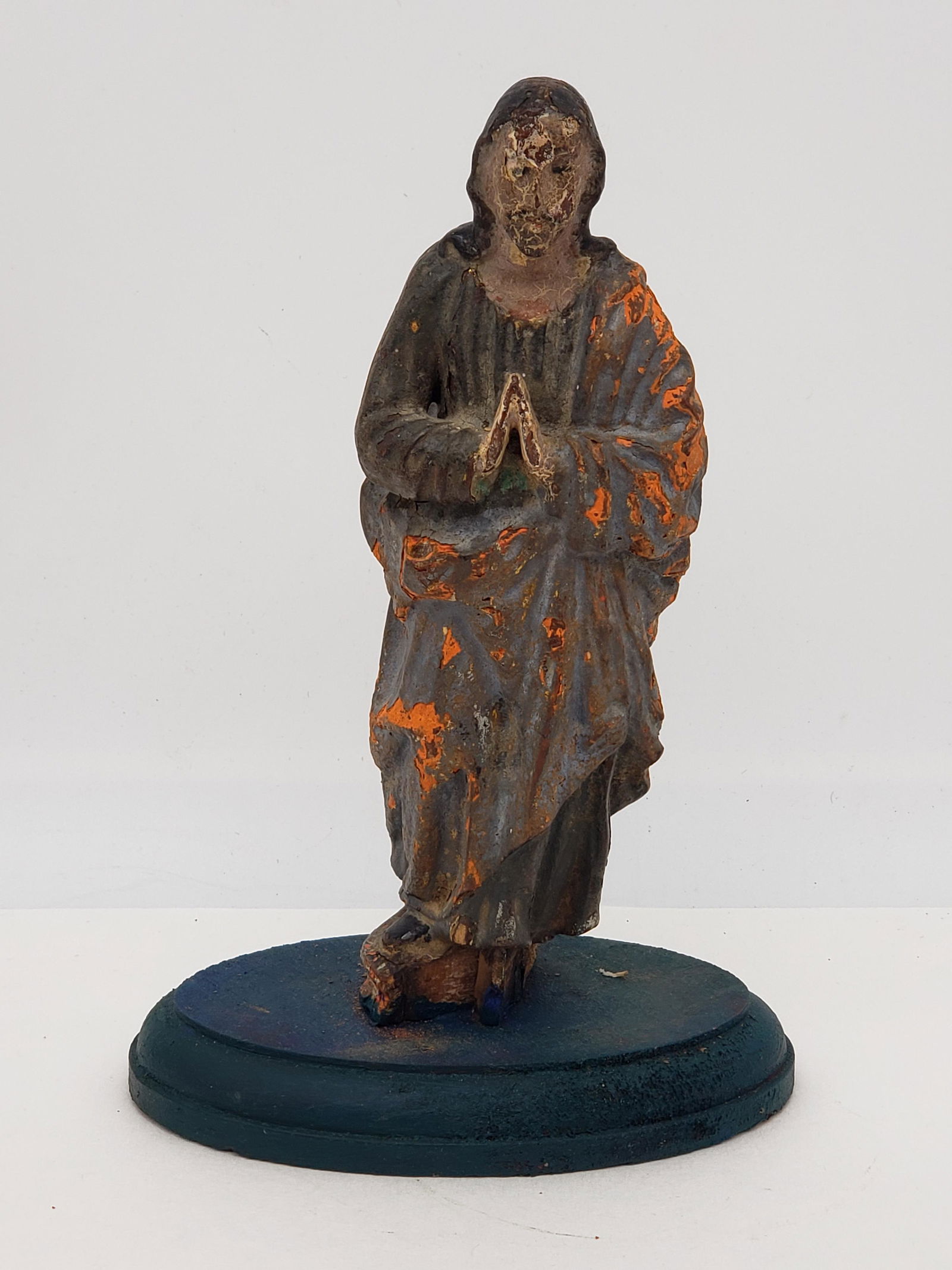 ANTIQUE WOODEN RELIGIOUS ICON FIGURE (1 of 4)