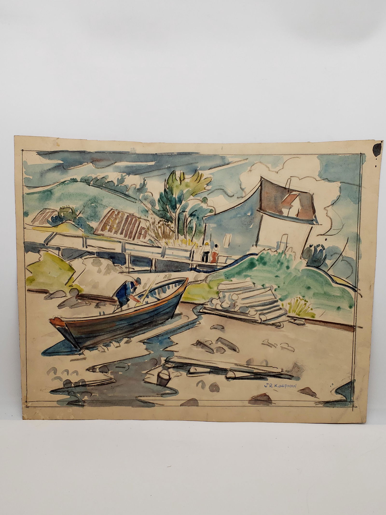 JOHN R. KOOPMAN WATERCOLOR ON PAPER (1 of 4)