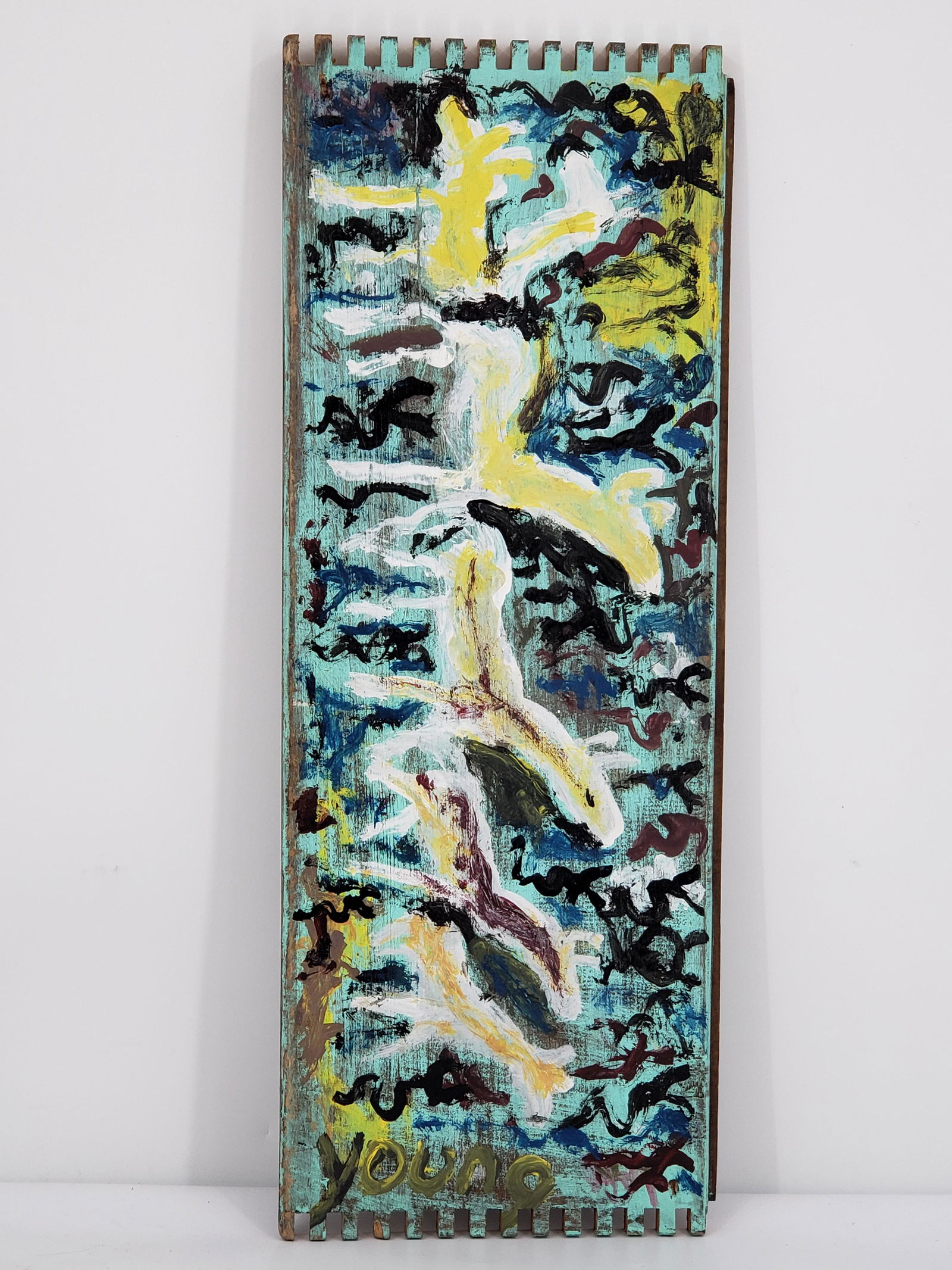 PURVIS YOUNG OIL ON WOOD SIGNED (1 of 3)