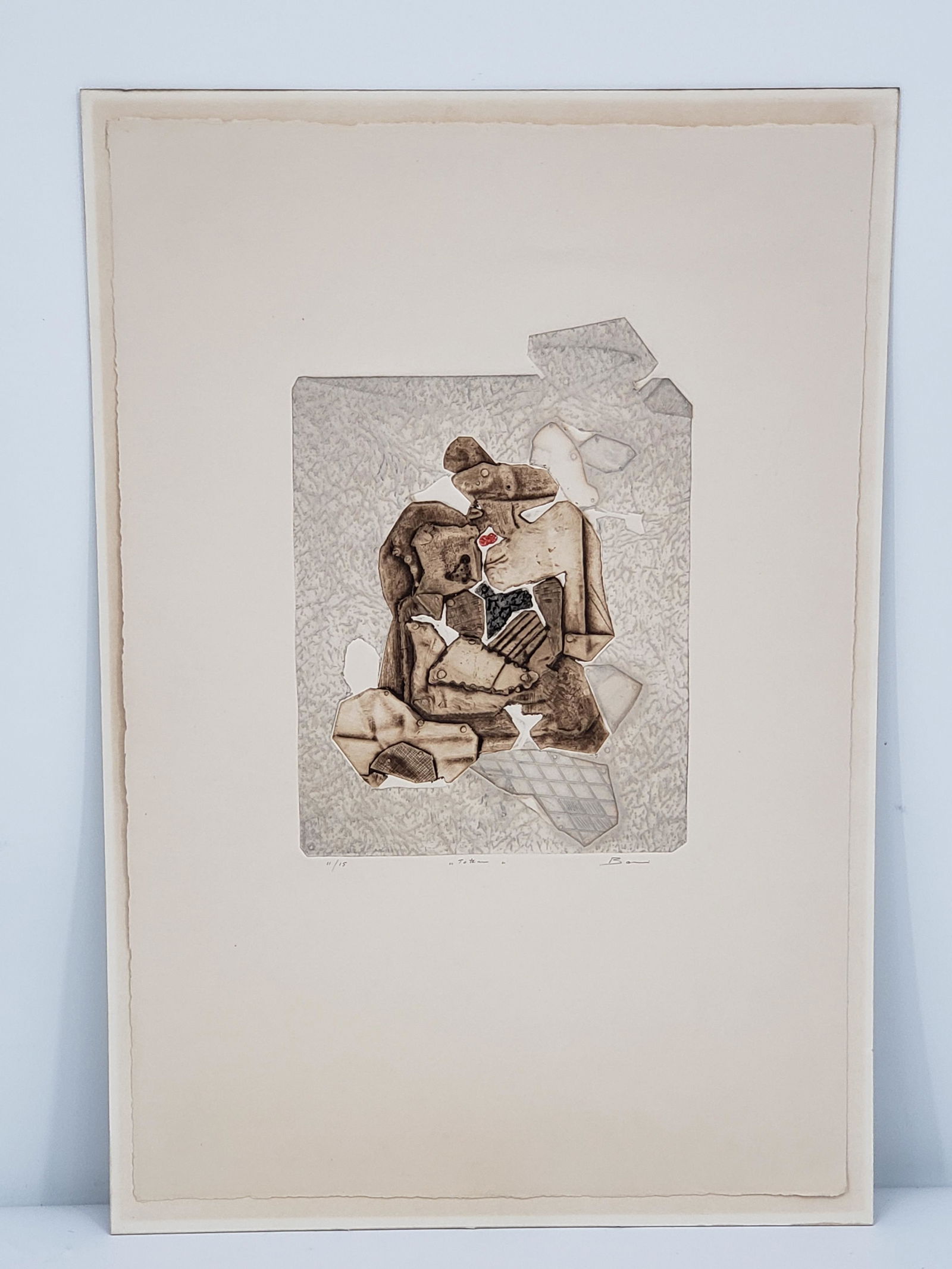 UNKNOWN ARTIST COLORED RELIEF LITHOGRAPH (1 of 5)