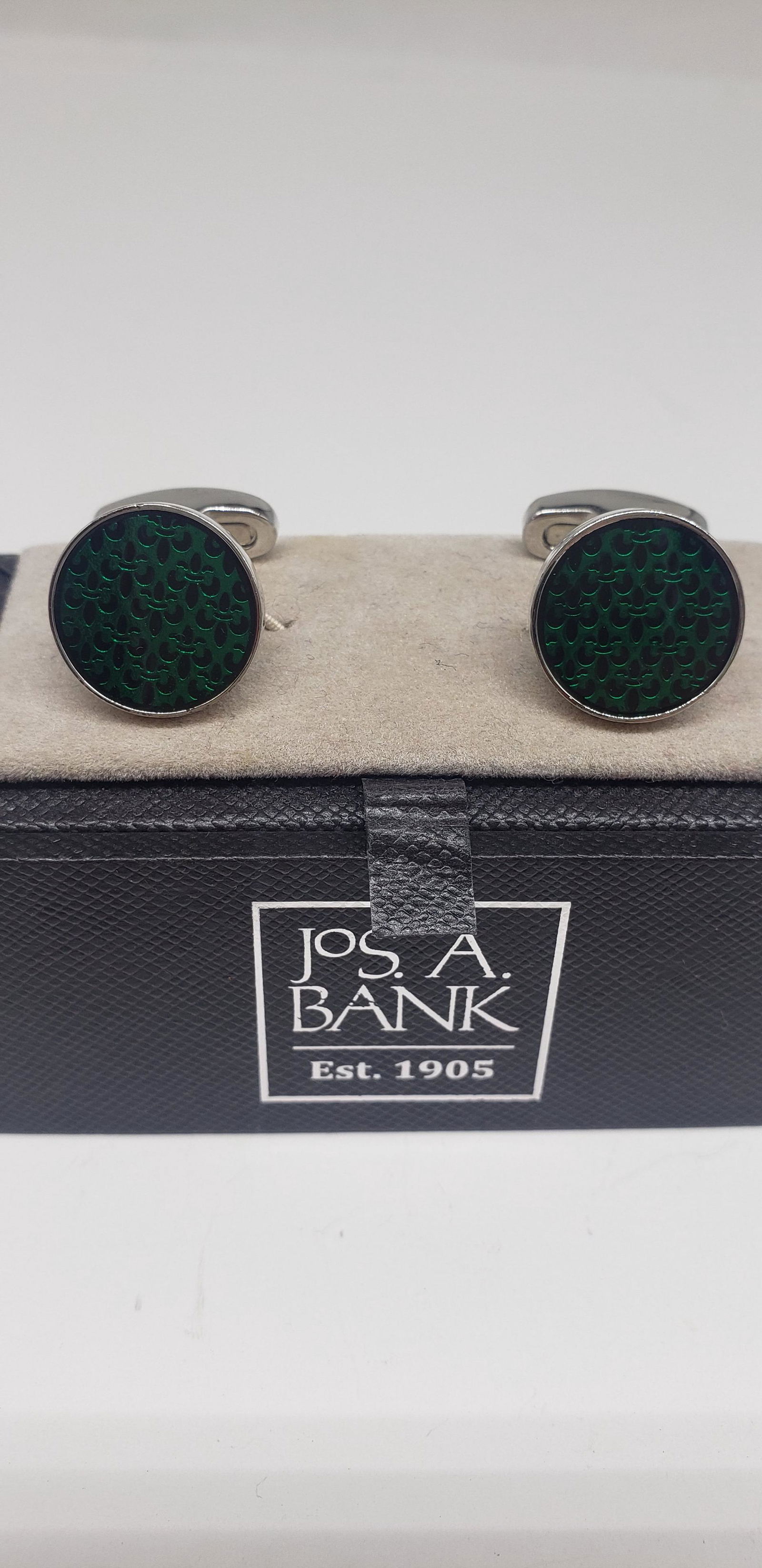 JOS  A BANK CUFFLINKS GREEN (1 of 4)