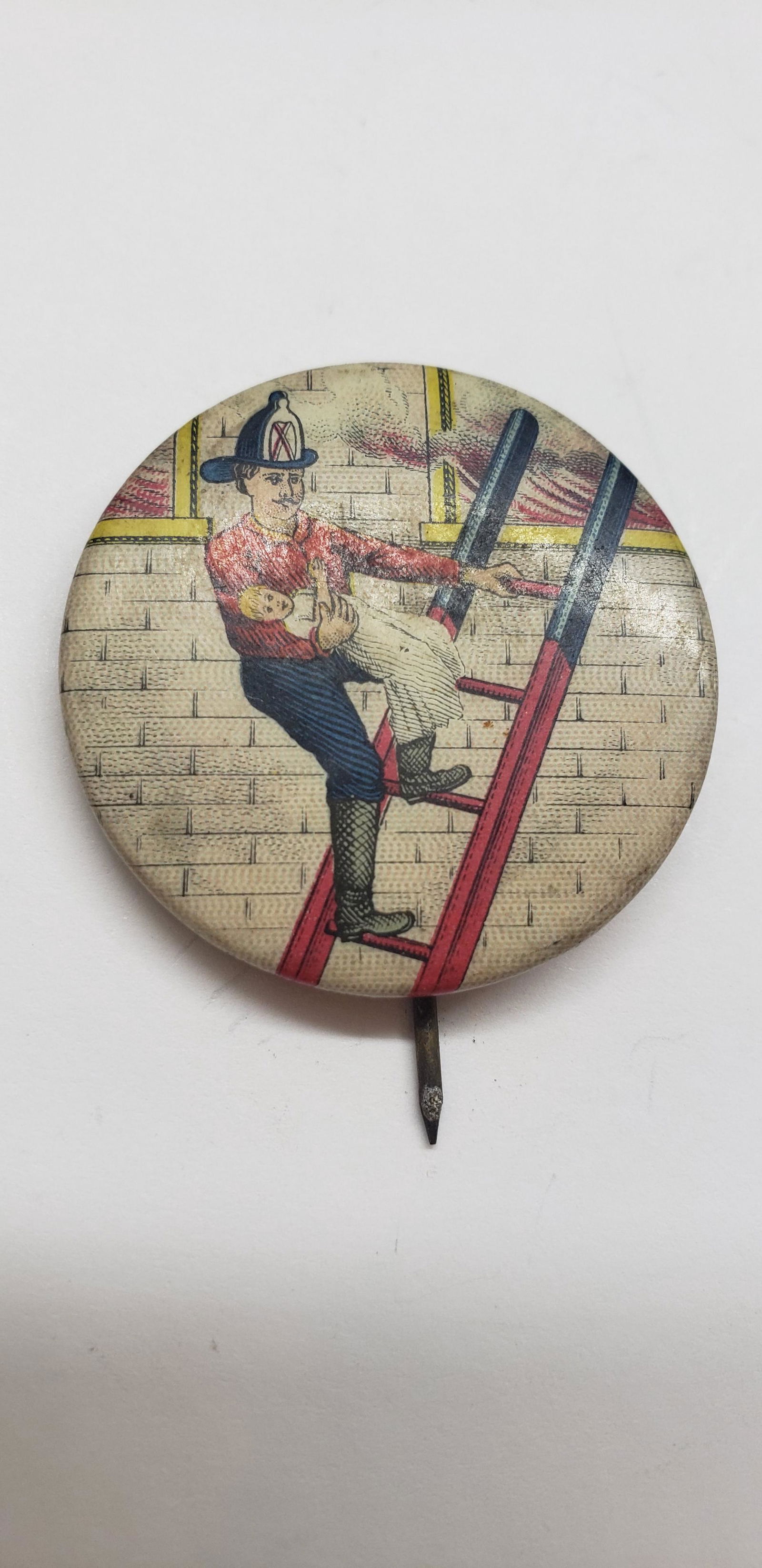 ANTIQUE FIRE DEPT BASTAN BROS PIN (1 of 3)