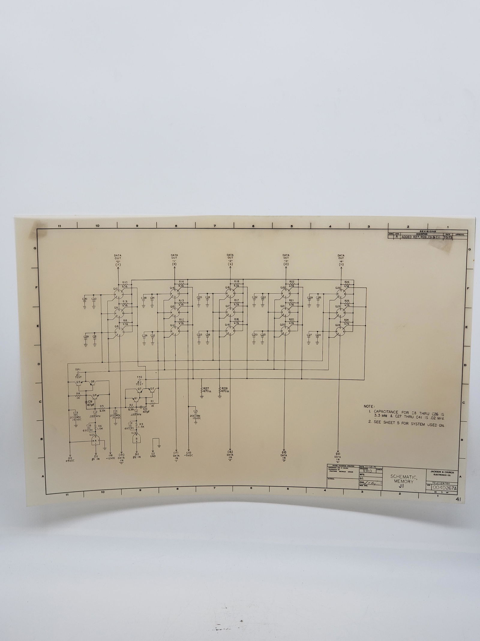 NASA APOLLO BLUEPRINT SCHEMATIC (1 of 4)