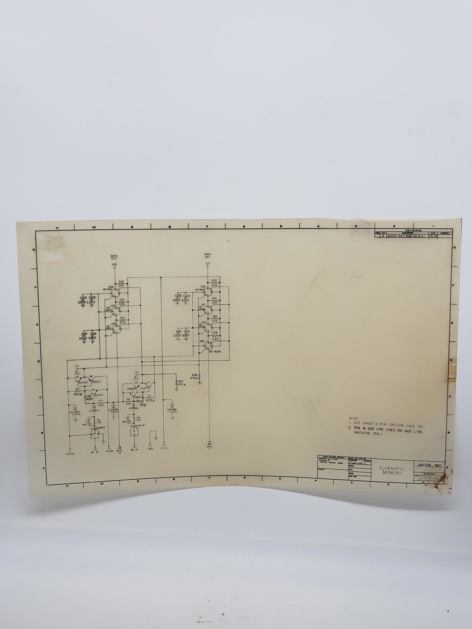 NASA APOLLO BLUEPRINT SCHEMATIC (1 of 4)