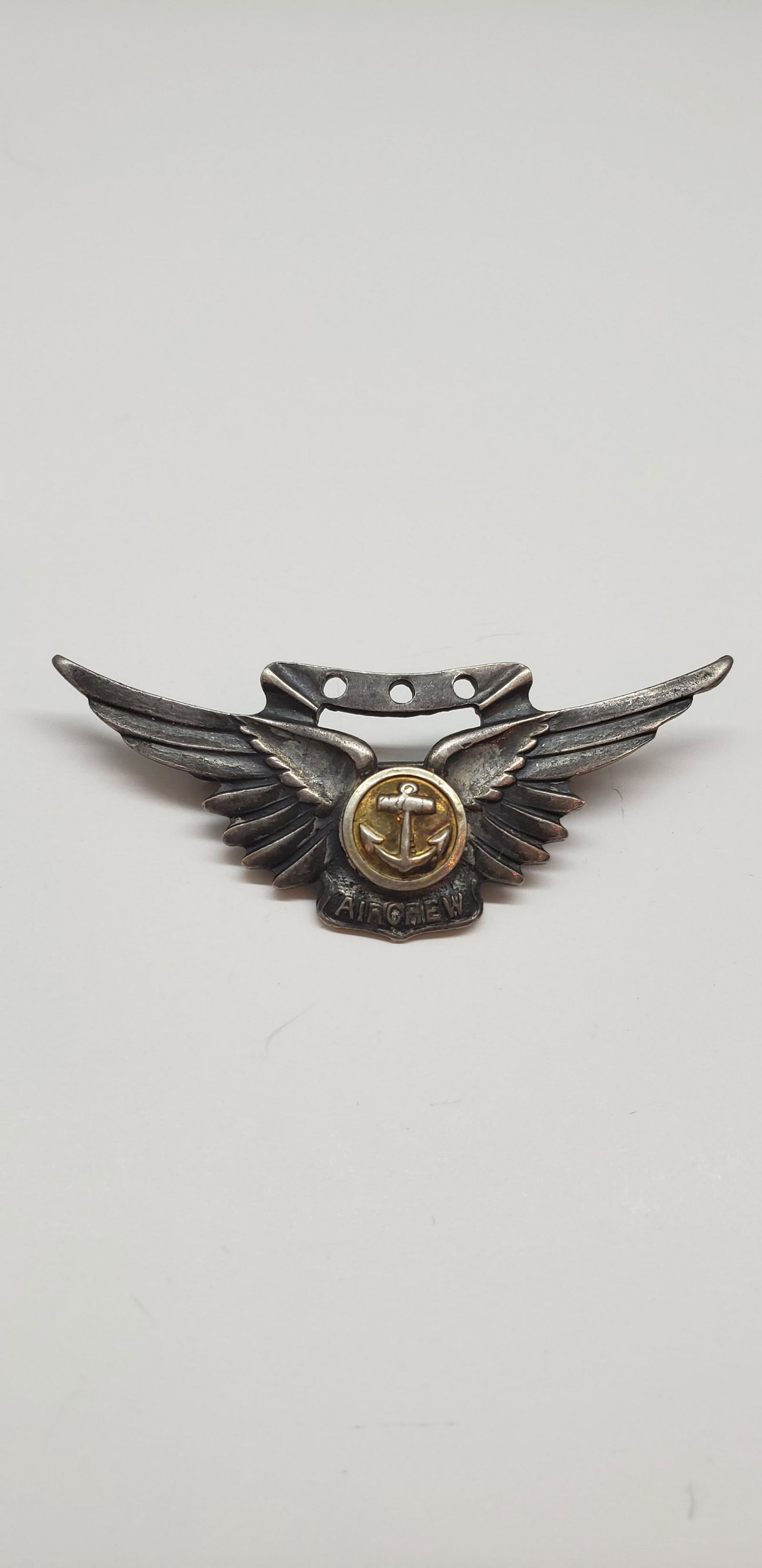 STERLING SILVER MILITARY BADGE (1 of 4)