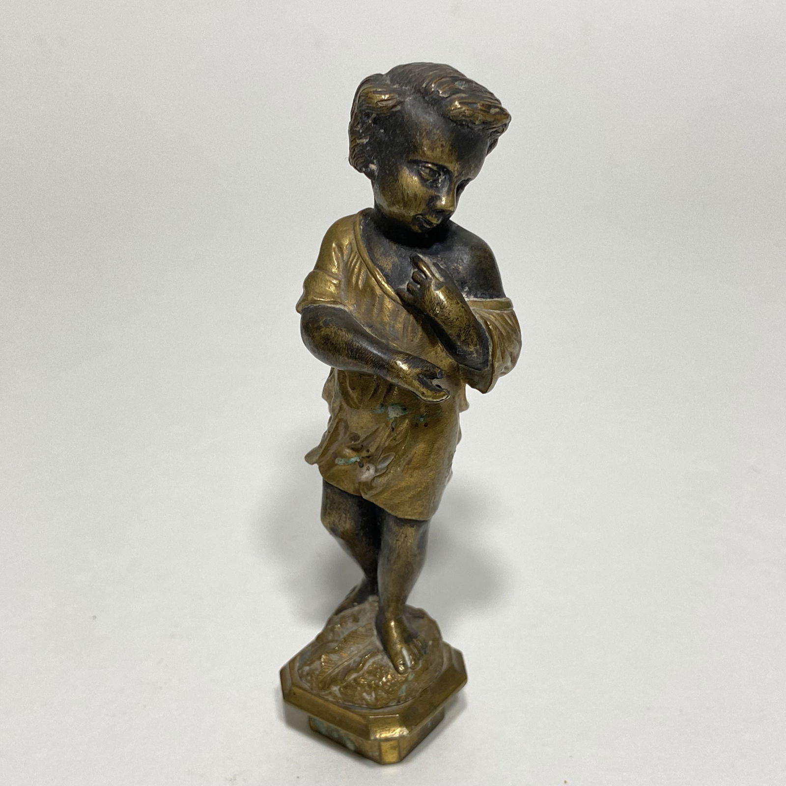 ANTIQUE FRENCH ART NOUVEAU FIGURAL BOY CHOP STAMP WAX SEAL (1 of 3)