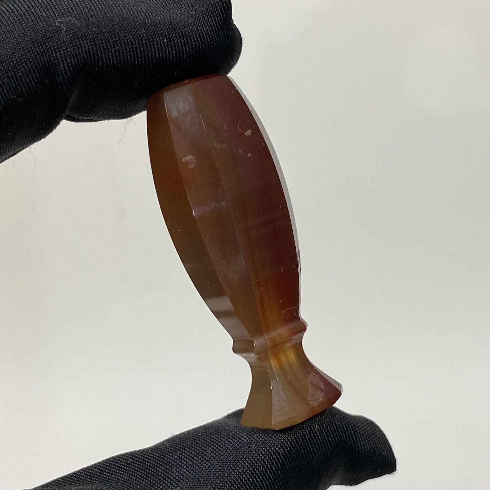 CARVED AGATE CARNELIAN STONE CHOP STAMP WAX SEAL (1 of 4)