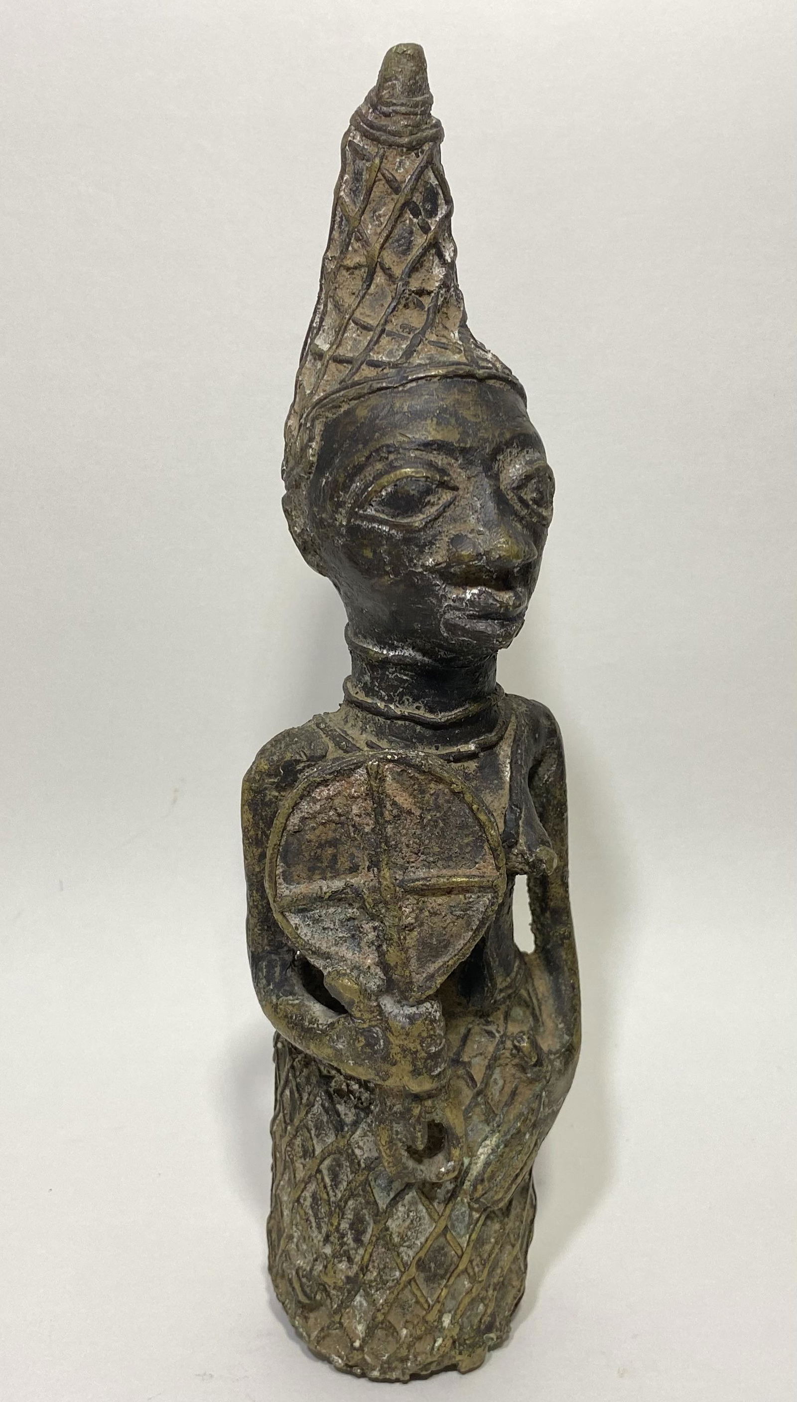 AFRICAN BENIN BRONZE ART STATUE SCULPTURE (1 of 6)