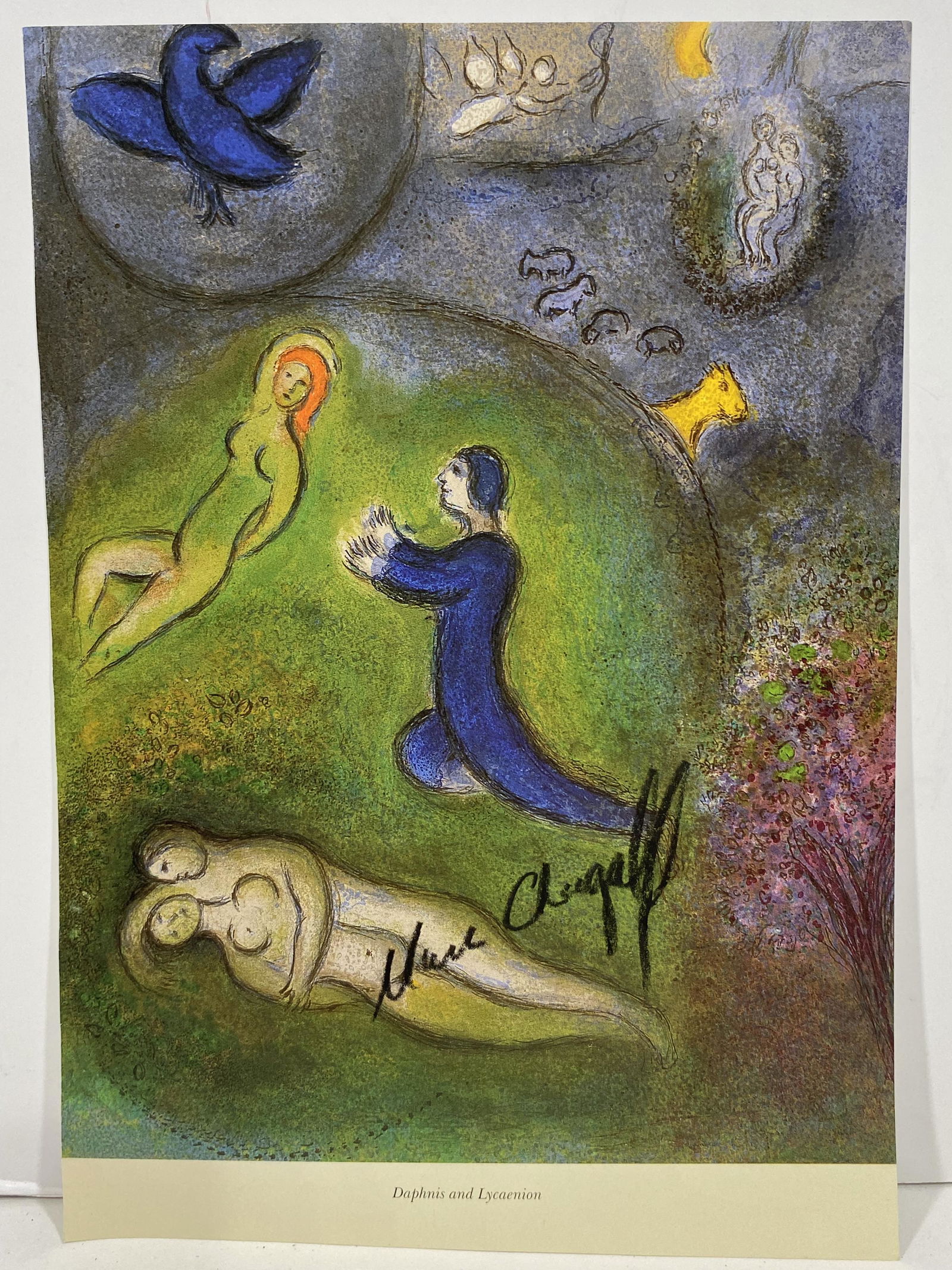 AUTOGRAPHED HAND SIGNED MARC CHAGALL BOOK PAGE (1 of 3)