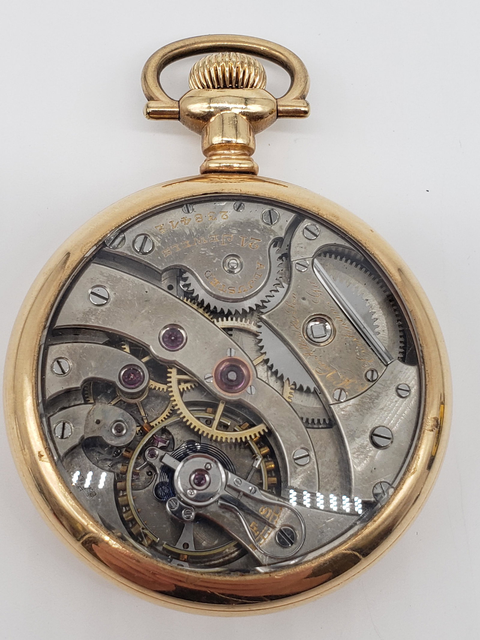 C.H. VAN ALLEN & SON 18K SKELETON POCKET WATCH (1 of 5)
