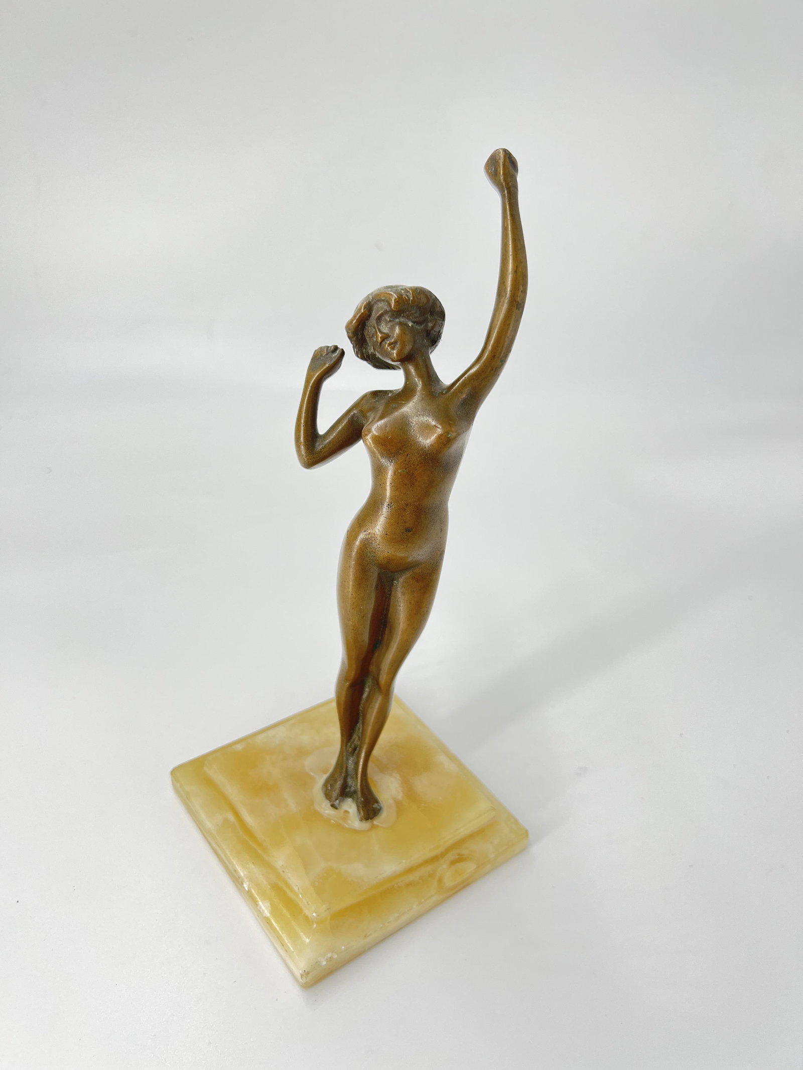PAUL PHILIPPE BRONZE SCULPTURE: PAUL PHILIPPE (1870-1930) FRANCE. BRONZE SCULPTURE TITLED "REVEIL" (AWAKENING) ON MARBLE PEDESTAL 9 5/8" X 3" PEDESTAL 4" X 4" All items Located in Hollywood Florida Warehouse. Thank you for your inqu