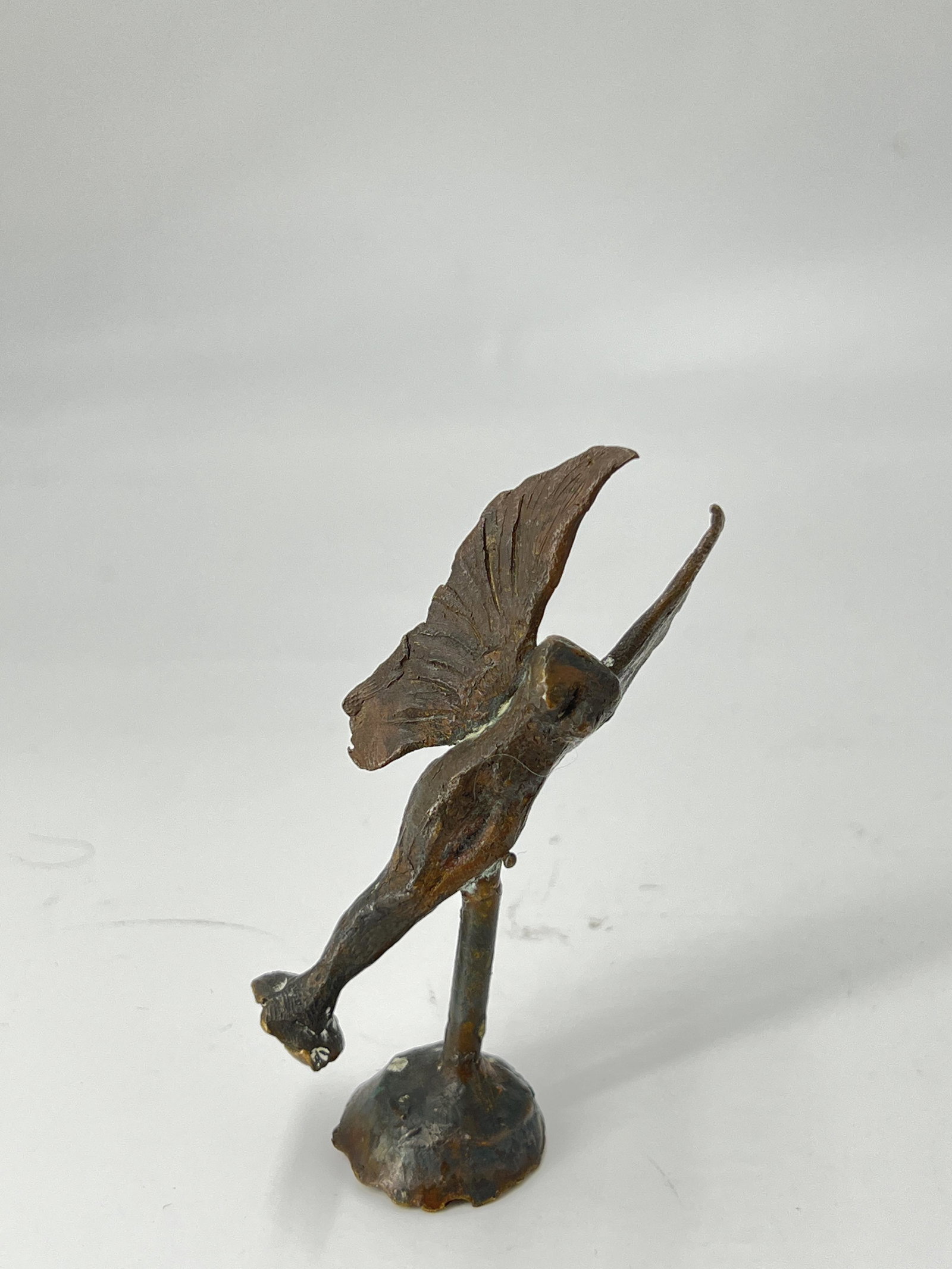 ANTIQUE BRONZE GOTHIC ANGEL SCULPTURE: ANTIQUE BRONZE GOTHIC ANGEL SCULPTURE 3 1/2" X 1 1/2" All items Located in Hollywood Florida Warehouse. Thank you for your inquiry about shipping your precious item/items purchased at Puckett Auctions