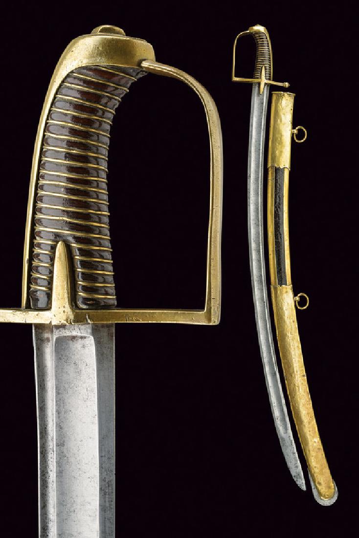 A revolution period hussar's sabre, dating: 1796 - 98,: A revolution period hussar's sabre, dating: 1796 - 98, provenance: France, dating: 1796 - 98, provenance: France, Curved, single-and false-edged blade with a large, central fuller and back groove. One