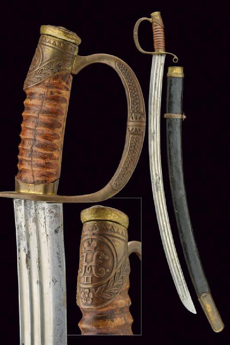 A dragoon Shasqua, dating: second quarter of the 20th: A dragoon Shasqua, dating: second quarter of the 20th Century, provenance: Russia Impero, dating: second quarter of the 20th Century, provenance: Russia Impero, Large, curved, single-edged blade, feat