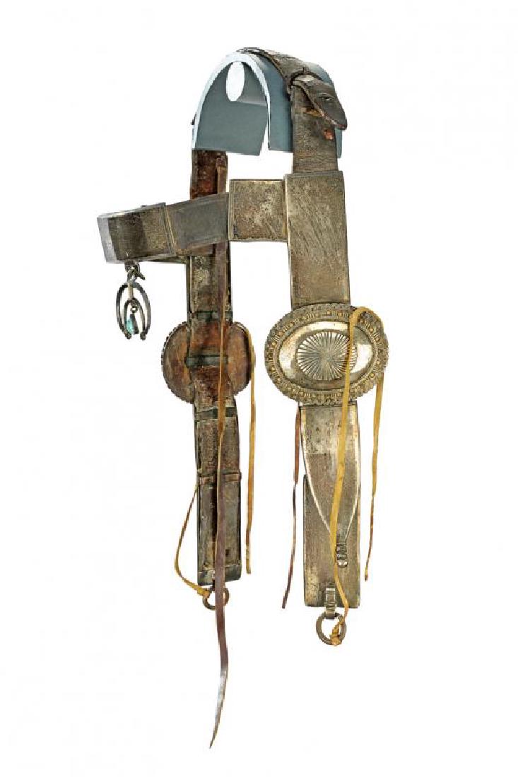 A very scarce decorated bridle without bit of a Navajo (1 of 2)