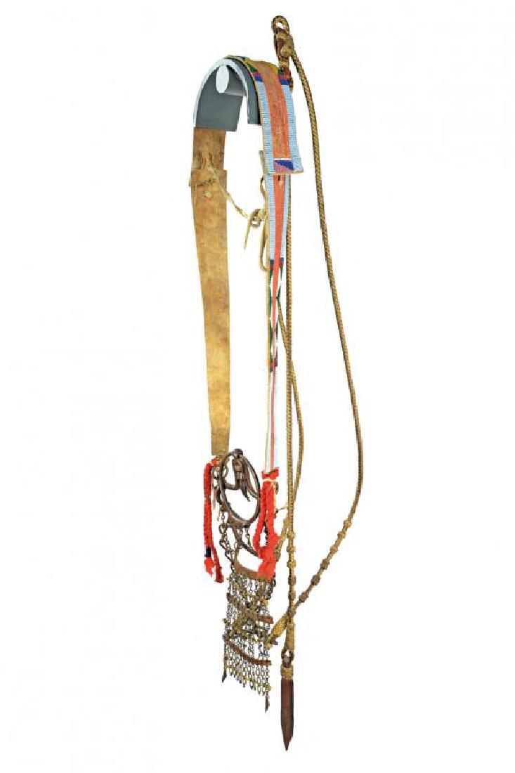A very scarce decorated bridle with bit of a Crow (1 of 2)