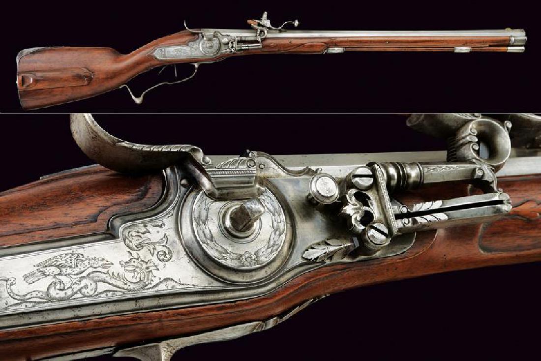 A wheellock rifle signed Albrecht a Darmstadt