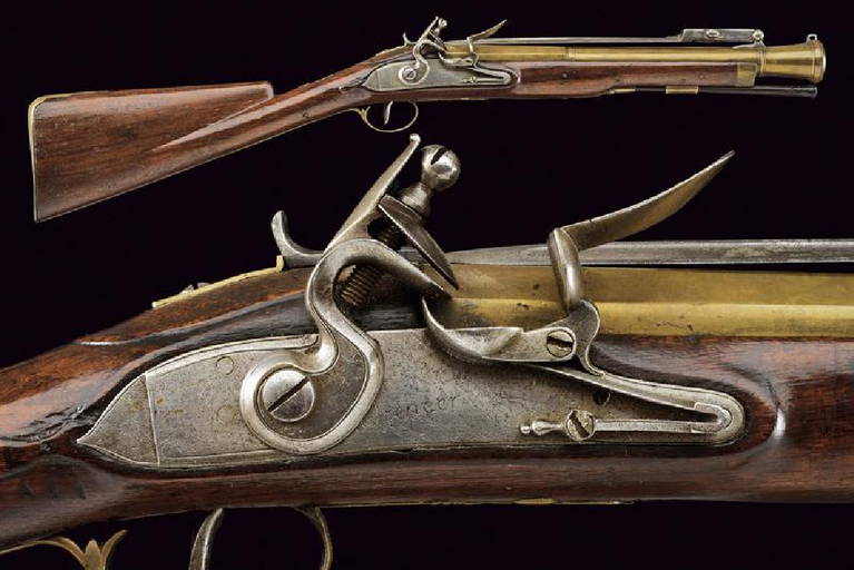 Large Flintlock Blunderbuss w/ Bayonet by Waters & Co (AL7463) ATX