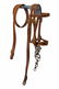 A horse bit with bridle and reins