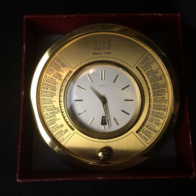 Box lot-Dunhill world clock in box-working (1 of 6)