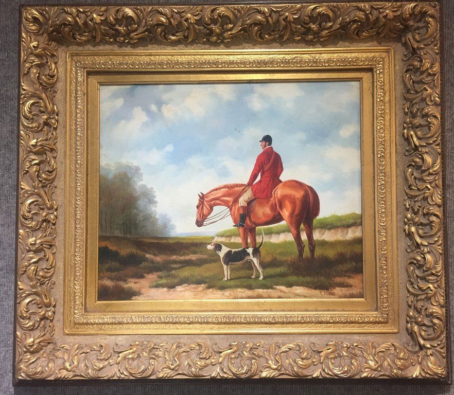 Painting of fox hunt (1 of 4)