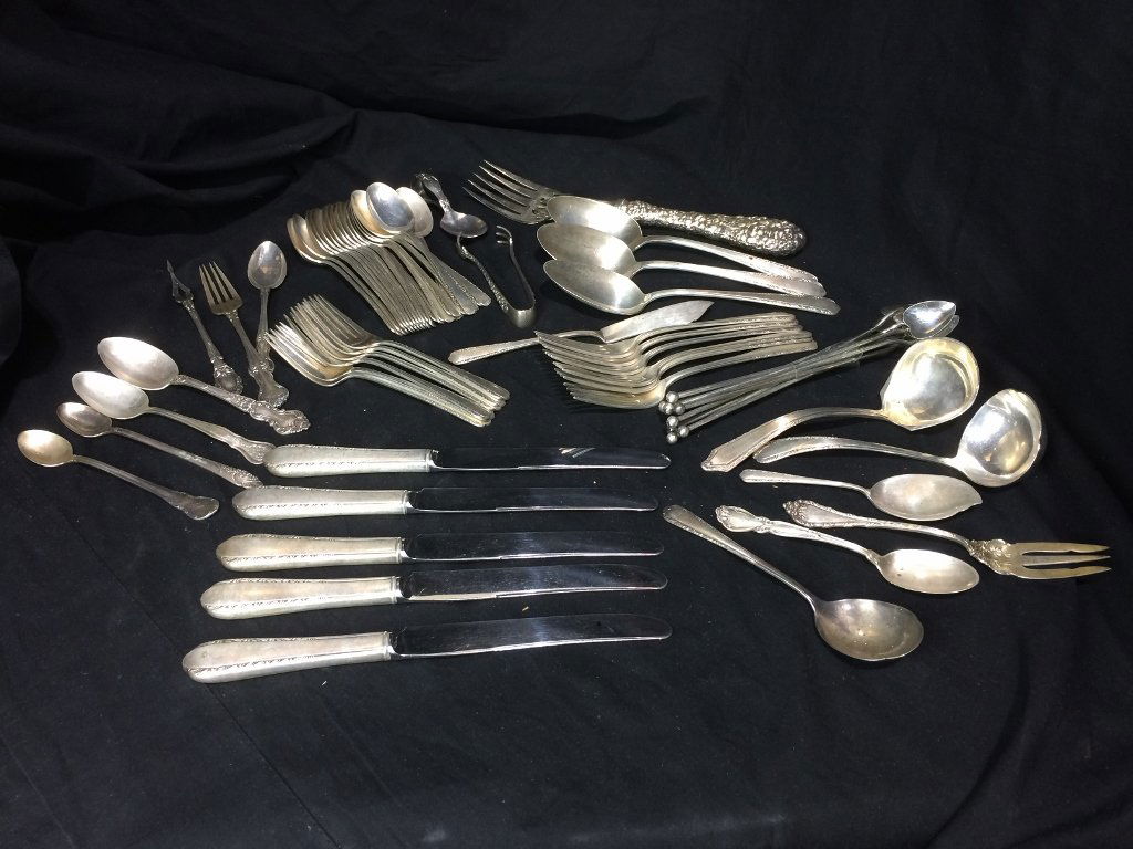 Sterling silver flatware, 53 t. oz (1 of 10)