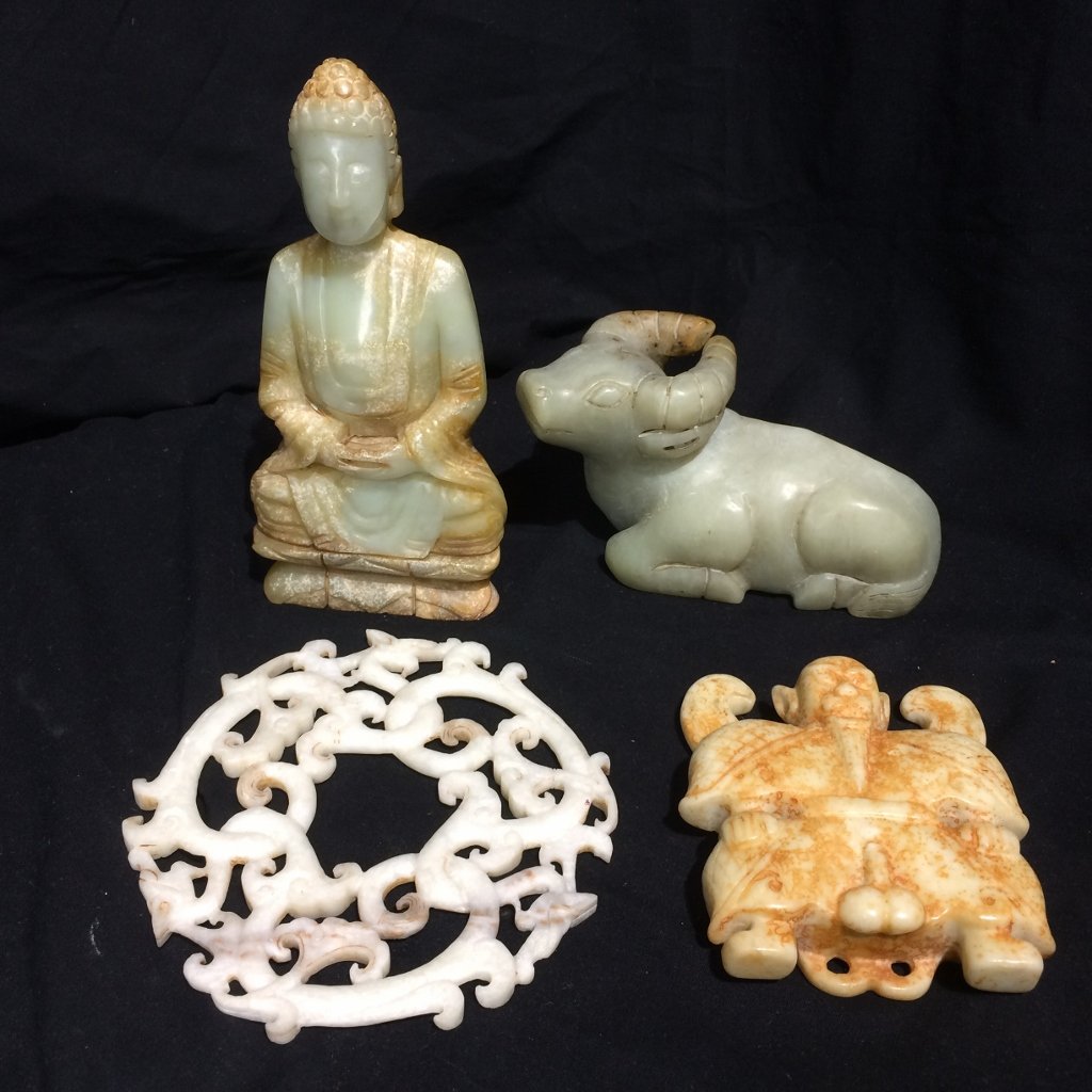 Four miscellaneous. hardstone Chinese items (1 of 10)