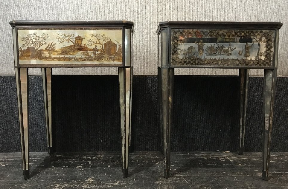 Two mirrored tables-Chinoiserie (1 of 10)