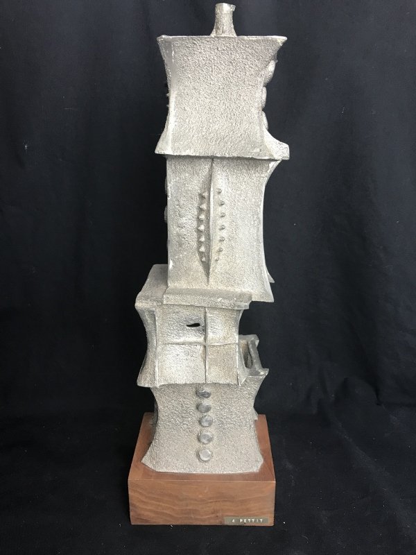 Abstract metal sculp by Lucien Petit(French 20th cen) (1 of 8)