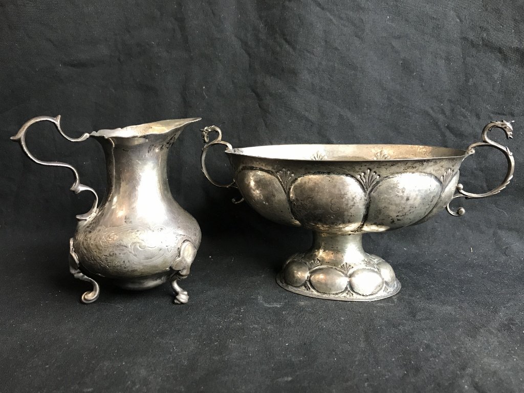 Two early silver items, 9.1 t.oz. (1 of 10)