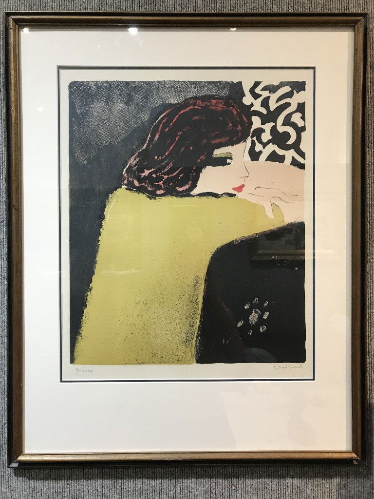 Colored lithograph by Jean-Paul Cassigneul (1 of 5)