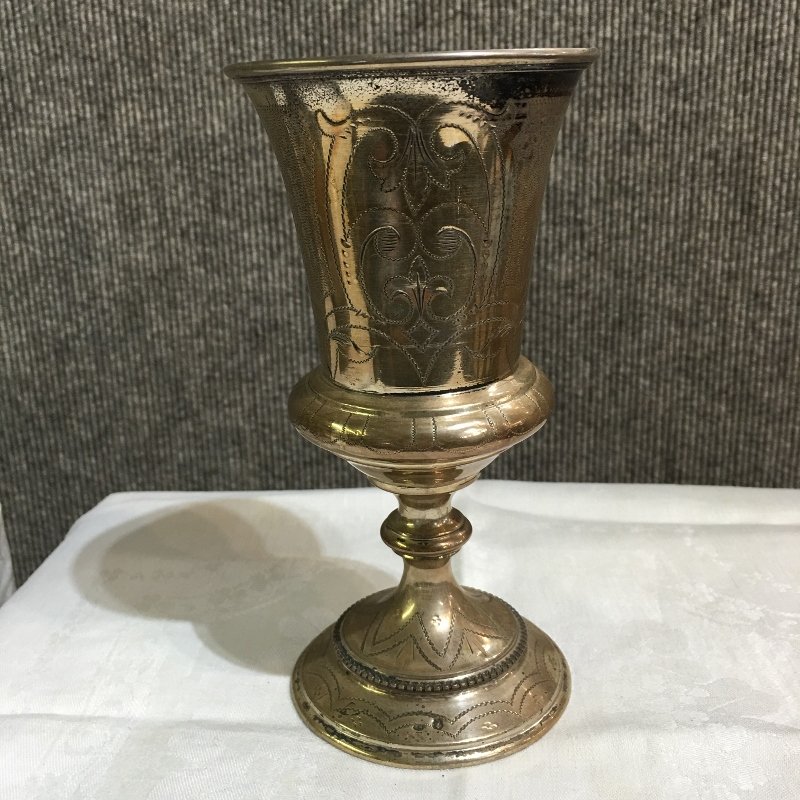 Austrian silver cup with Hebrew writing,4.6 t.oz. (1 of 7)