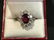 18k natural ruby and diamond ring-GIA report, 4.1dwts - 4