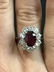 18k natural ruby and diamond ring-GIA report, 4.1dwts - 5