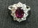 18k natural ruby and diamond ring-GIA report, 4.1dwts - 9