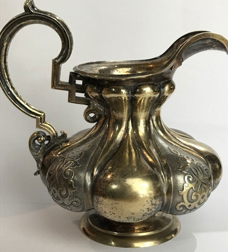 Russian silver creamer, 19th century (1 of 8)