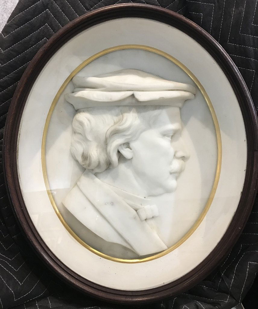 Self portrait in marble by Joseph Mozier (1 of 6)