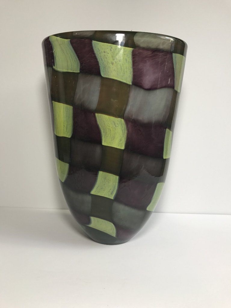 Patchwork glass vase, c.1960,12.5”high (1 of 8)
