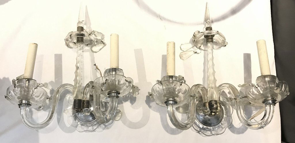 Pair of crystal sconces (1 of 5)
