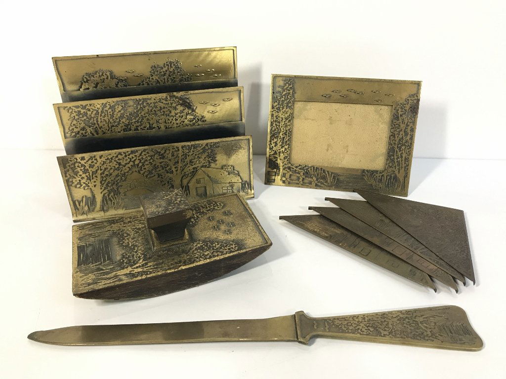 Arts and Crafts desk set (1 of 7)