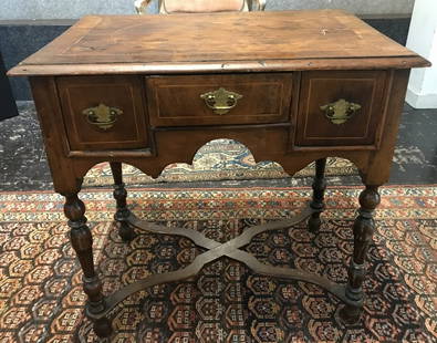 17th/18th century small table with drawers: 17th/18th century small table with drawers.28" x 19" x 29".